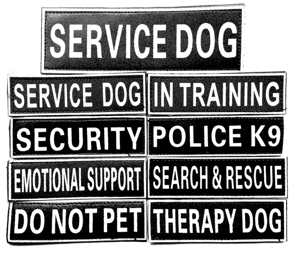 Velcro patches Tags for Dog Harness Vest SERVICE DOG THERAPY